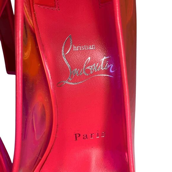 Christian Louboutin Debout Condorapik Pump Fluorescent Pink EU 36.5 US 6.5 Heels - Picture 9 of 11